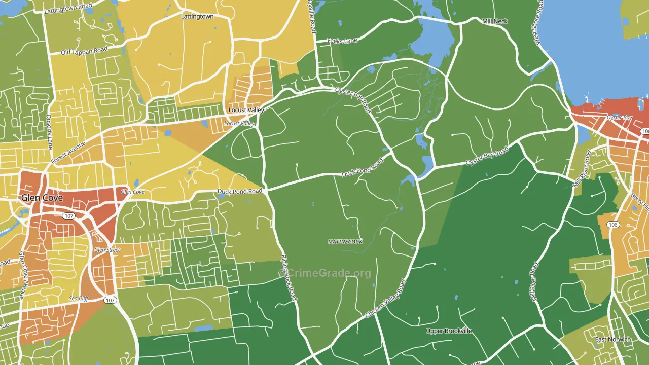 Matinecock, NY Map of Assault Rates