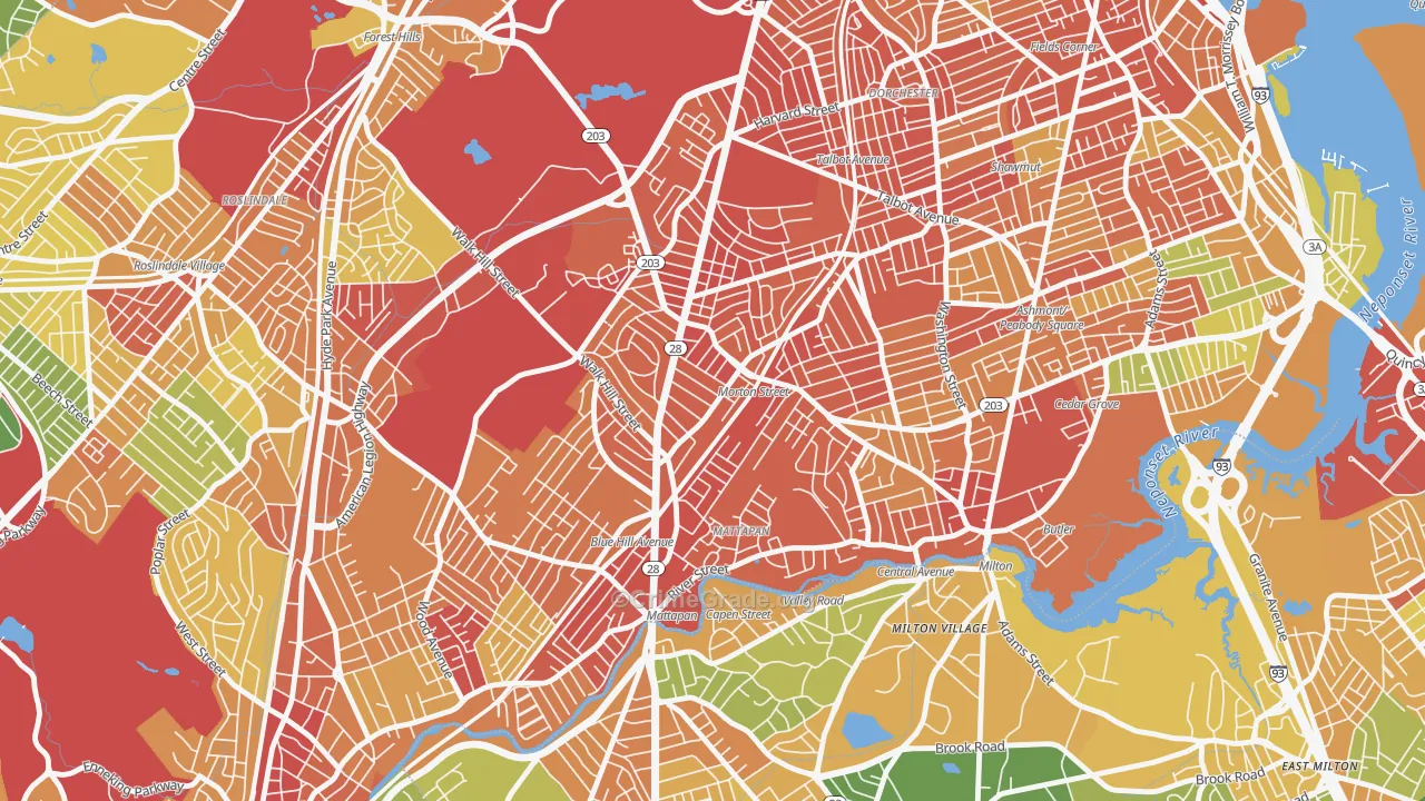 Mattapan, MA Map of Assault Rates