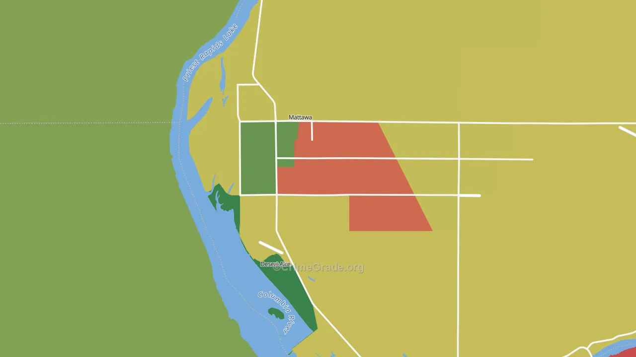 Mattawa, WA Map of Assault Rates