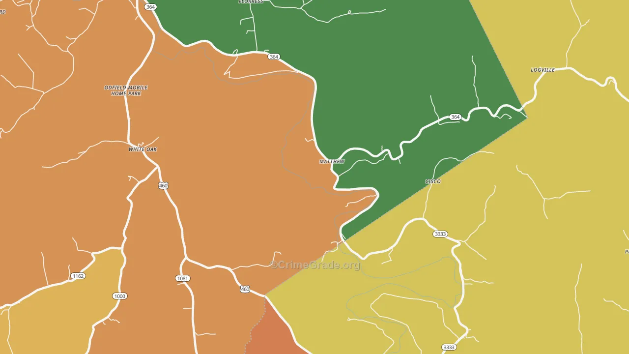 Matthew, KY Map of Assault Rates