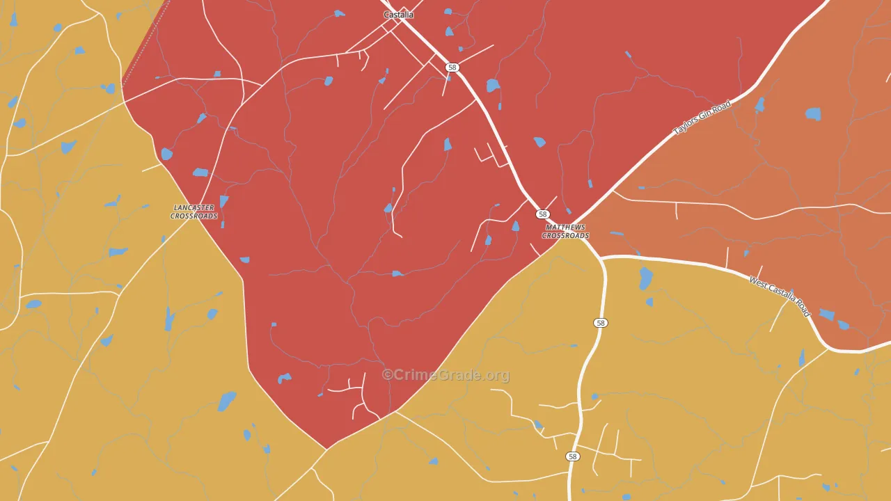 Matthews Crossroads, NC Map of Assault Rates