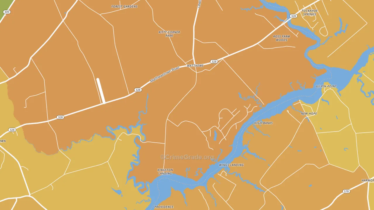 Matthews, MD Map of Assault Rates