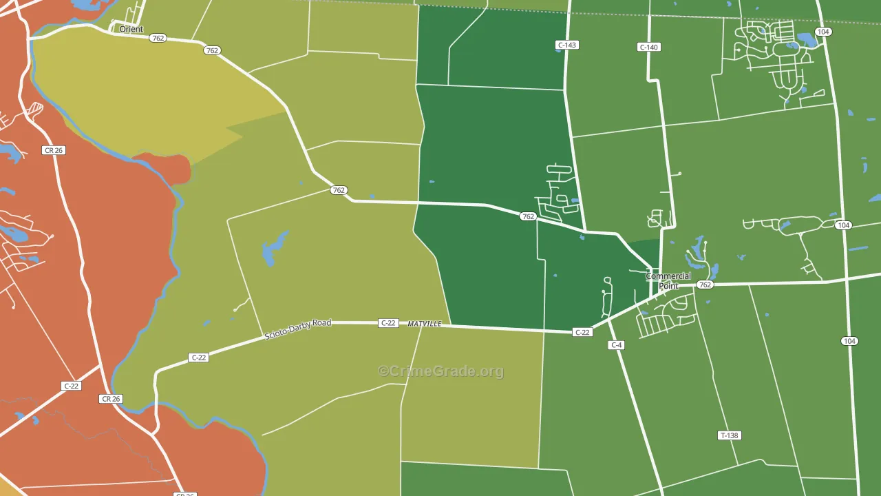 Matville, OH Map of Assault Rates