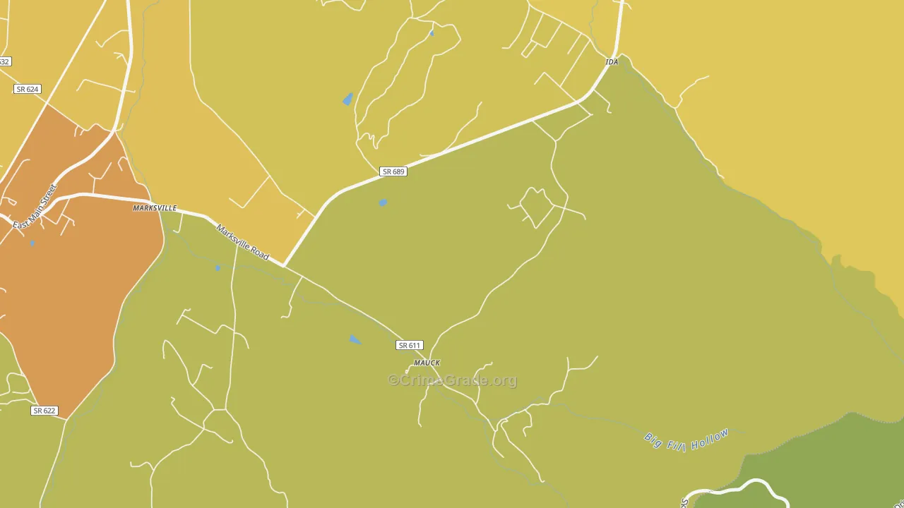 Mauck, VA Map of Assault Rates