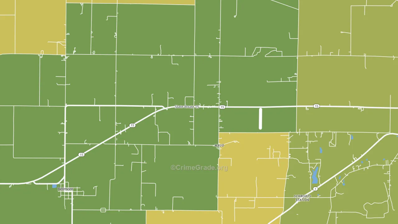 Maud, IL Map of Assault Rates