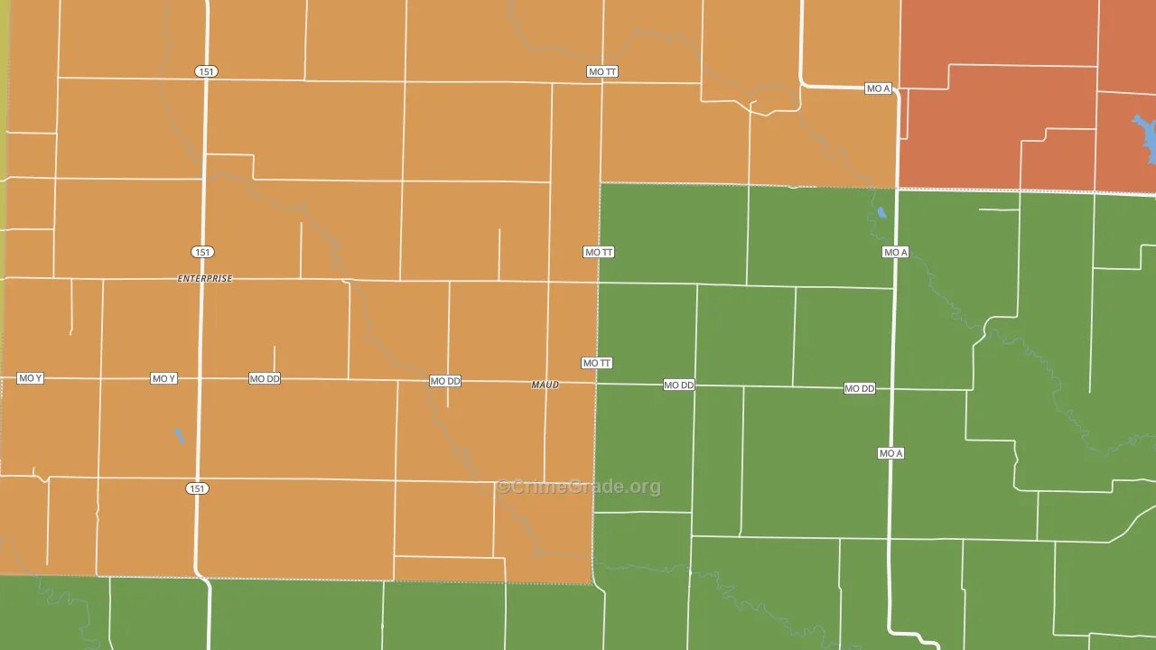 Maud, MO Map of Assault Rates
