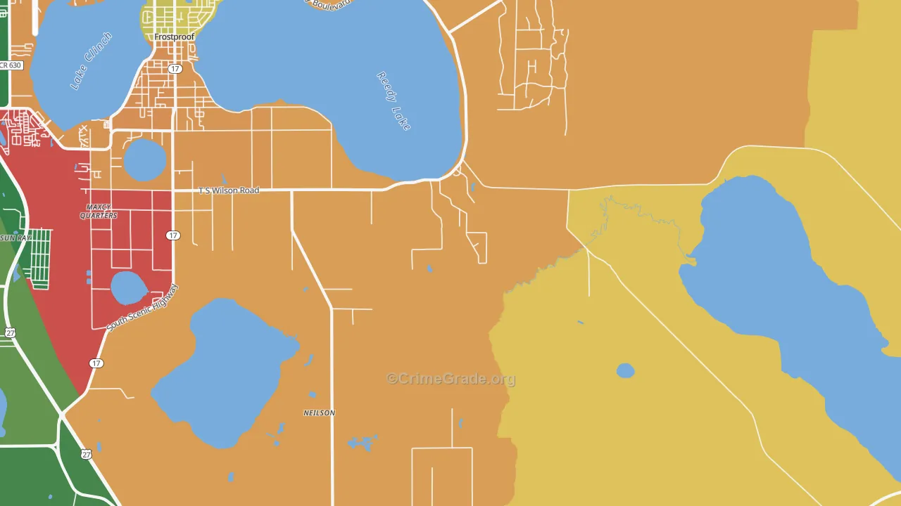 Maxcy Quarters, FL Map of Assault Rates