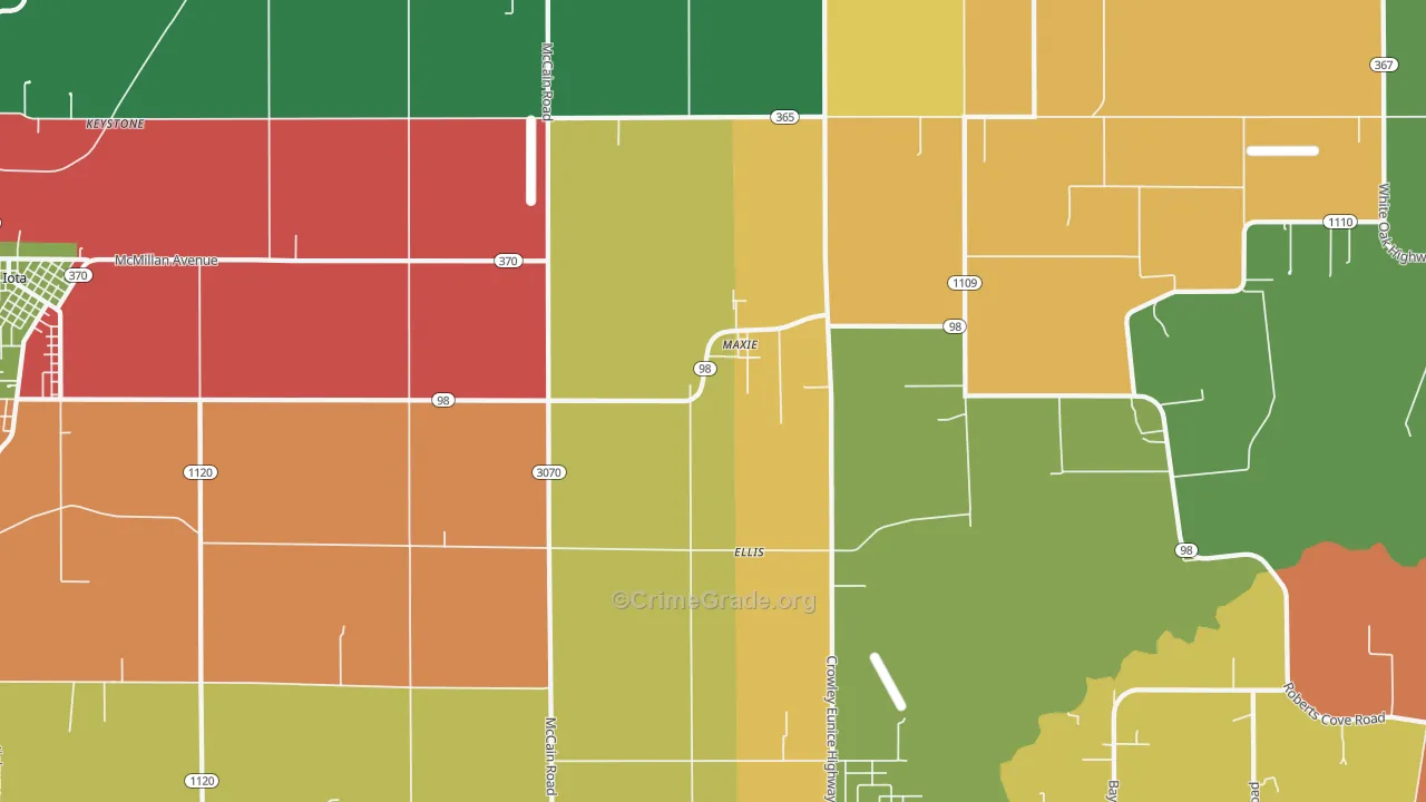 Maxie, LA Map of Assault Rates