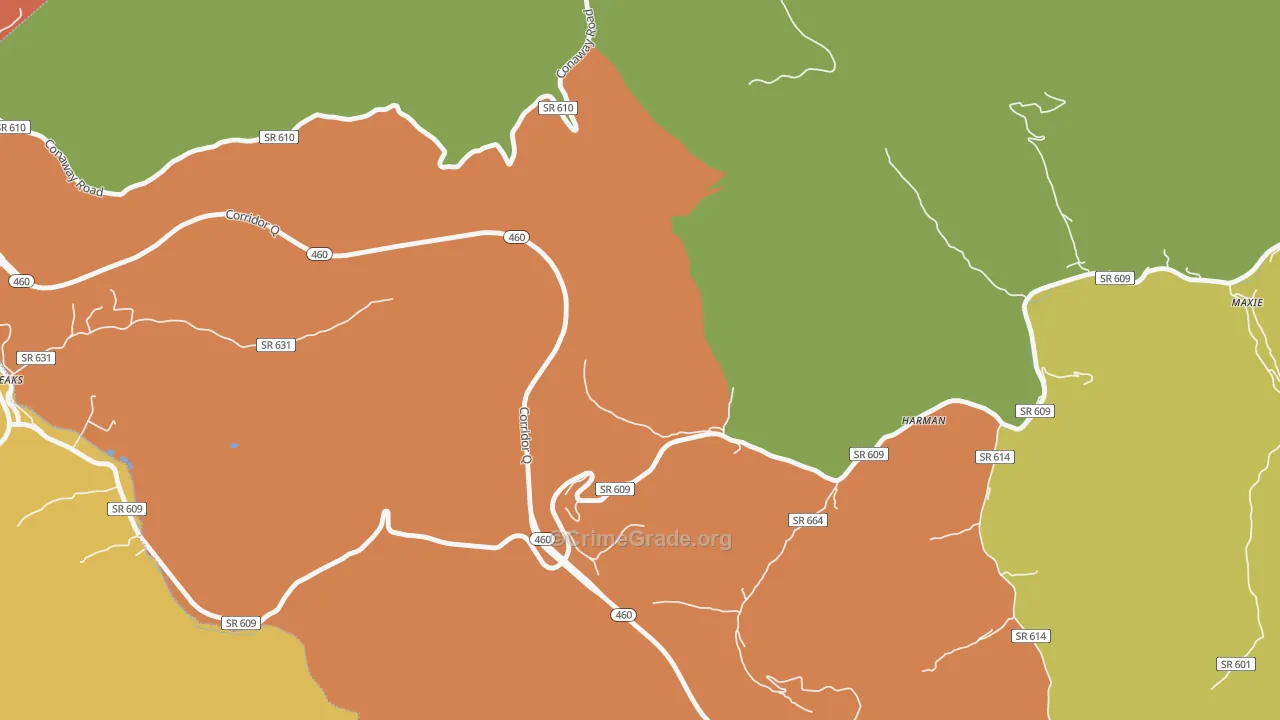 Maxie, VA Map of Assault Rates