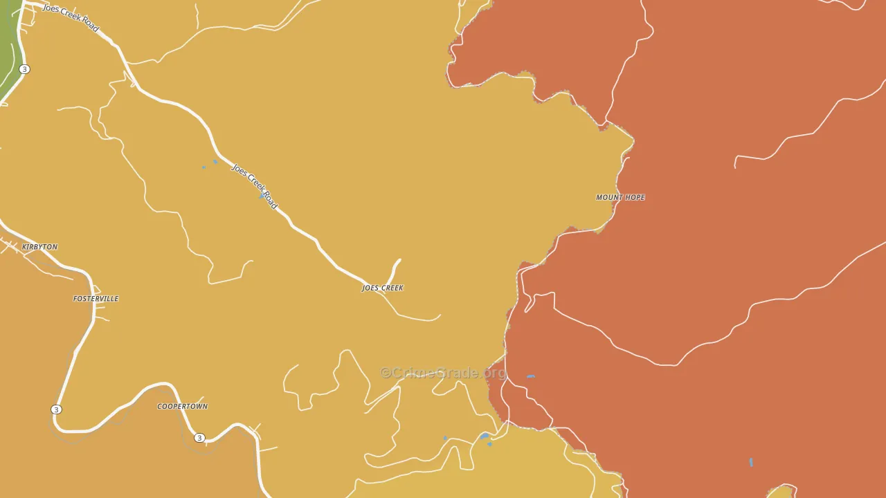 Maxine, WV Map of Assault Rates