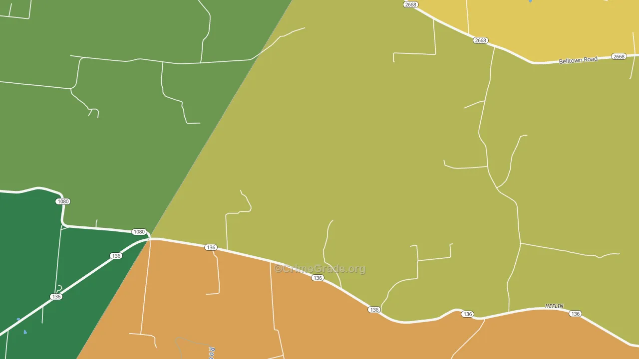 Maxwell, KY Map of Assault Rates
