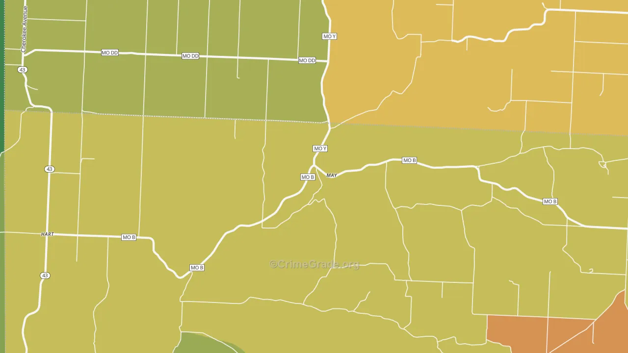 May, MO Map of Assault Rates