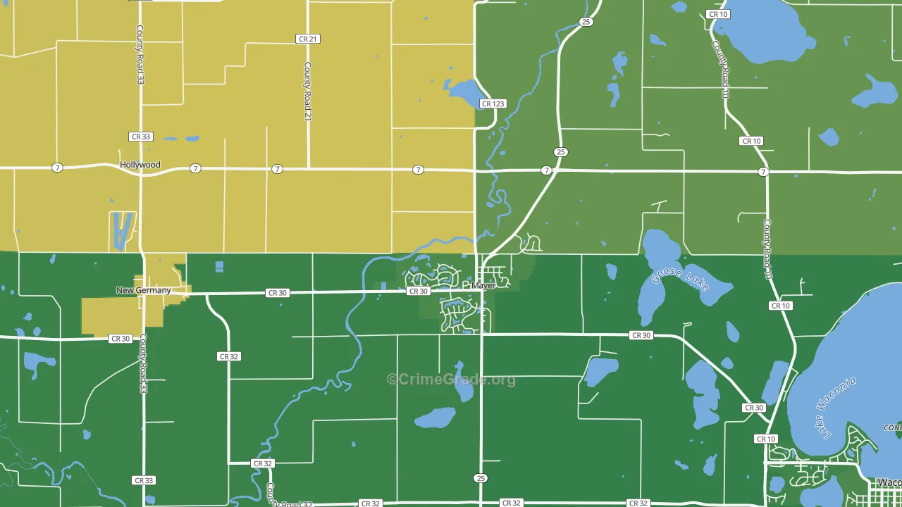 Mayer, MN Map of Assault Rates