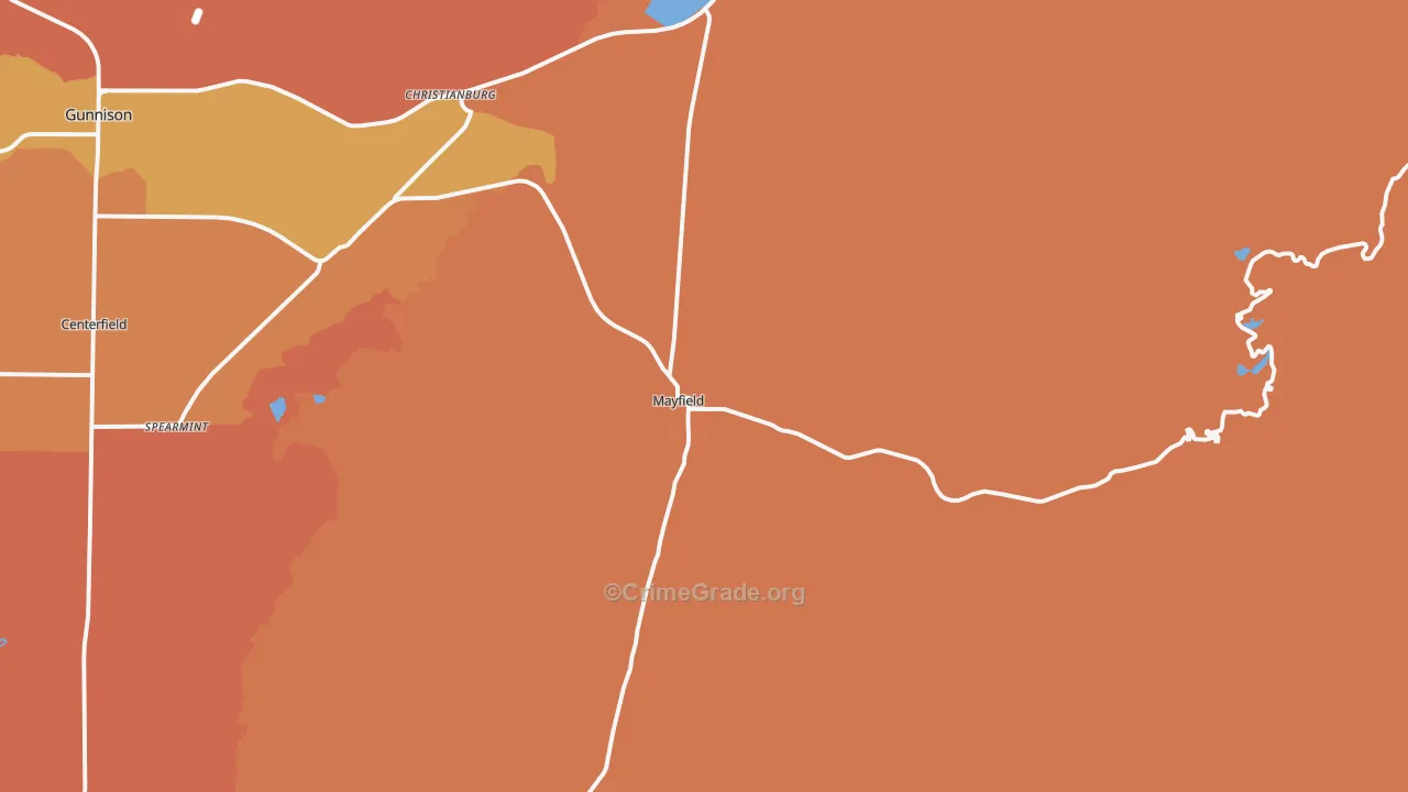Mayfield, UT Map of Assault Rates