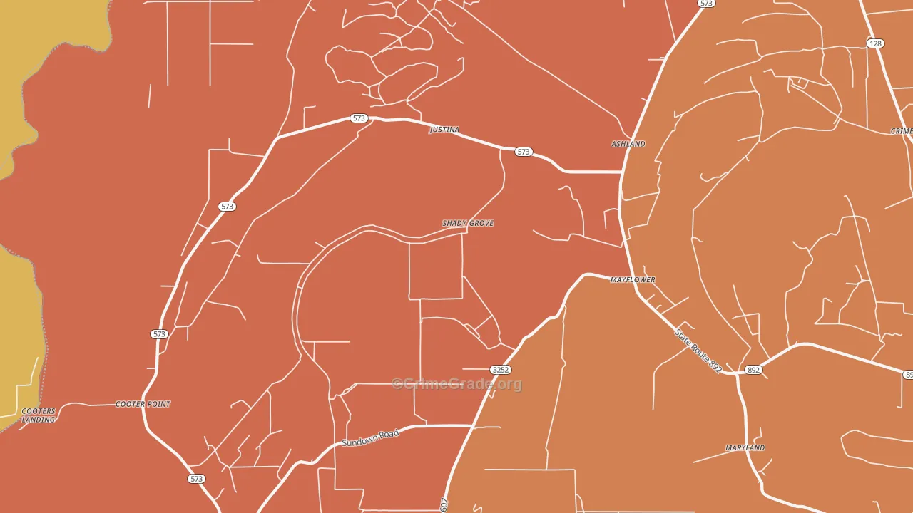 Mayflower, LA Map of Assault Rates