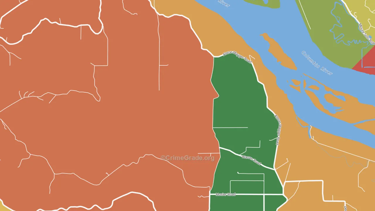 Mayger, OR Map of Assault Rates