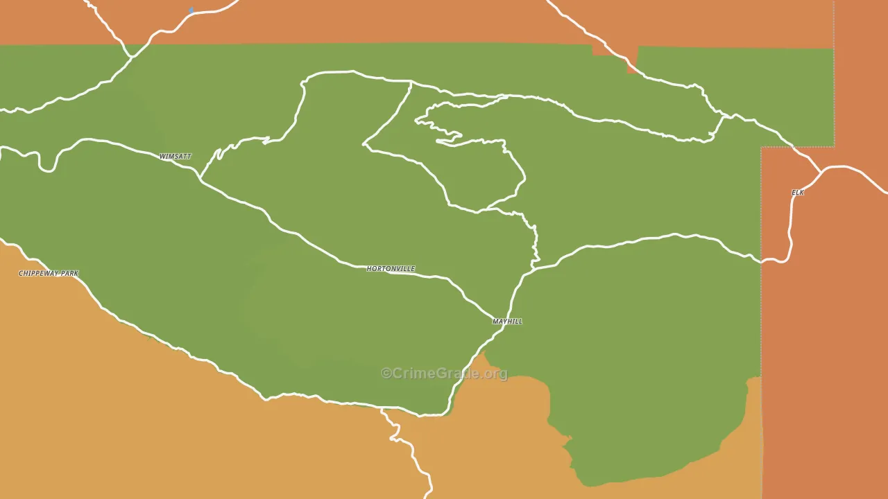 Mayhill, NM Map of Assault Rates