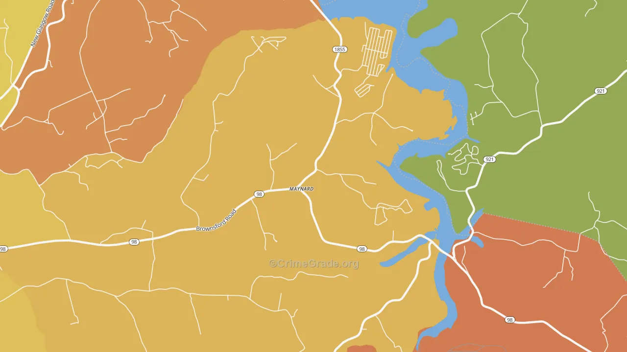 Maynard, KY Map of Assault Rates