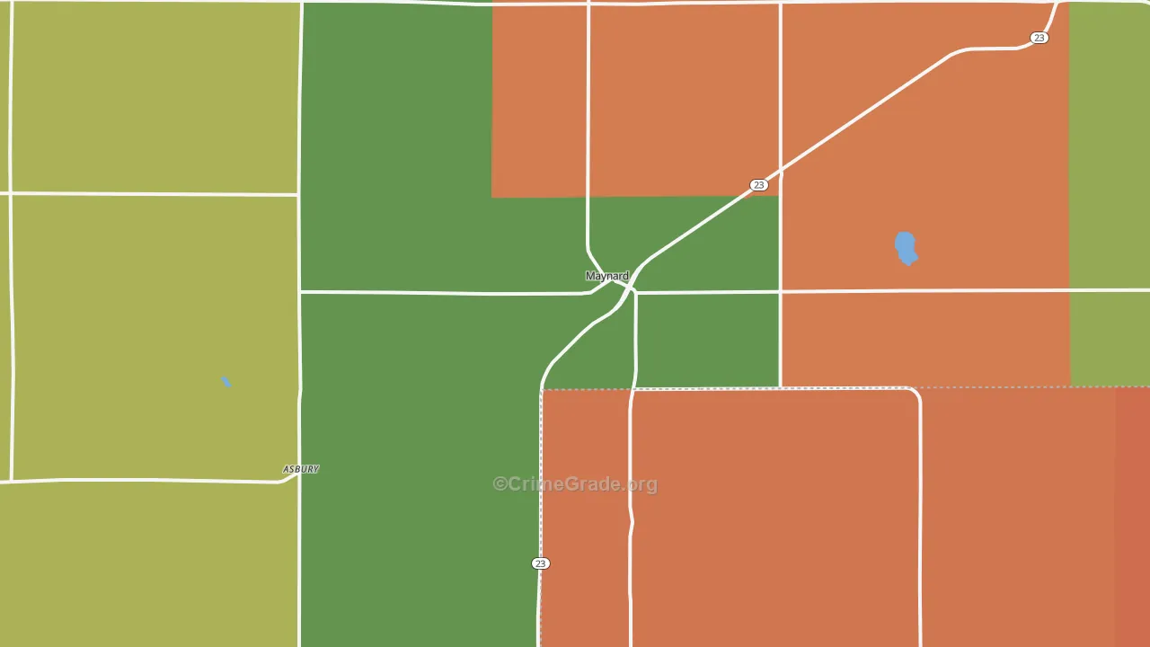 Maynard, MN Map of Assault Rates