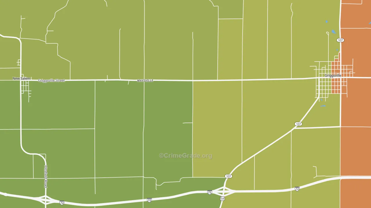 Maysville, IL Map of Assault Rates