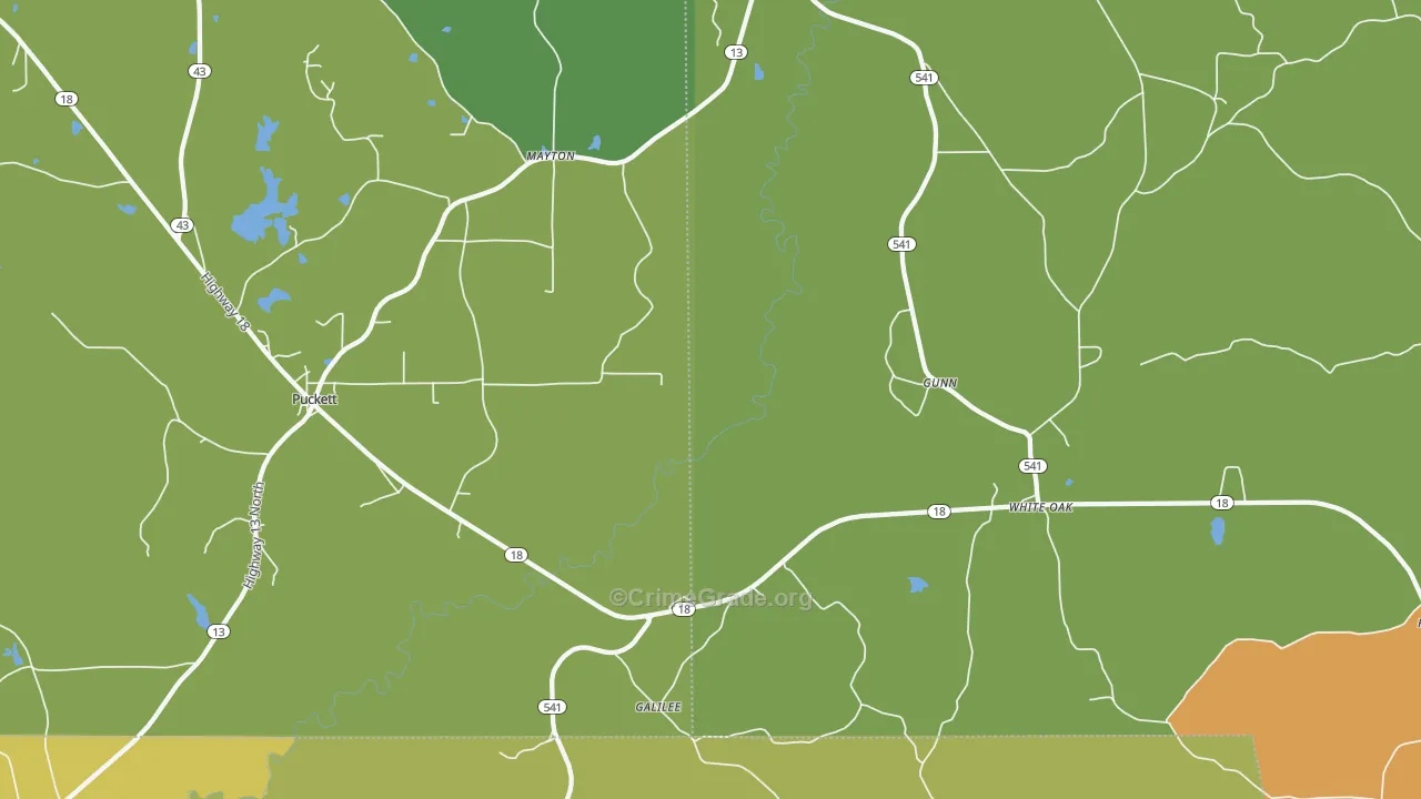 Mayton, MS Map of Assault Rates