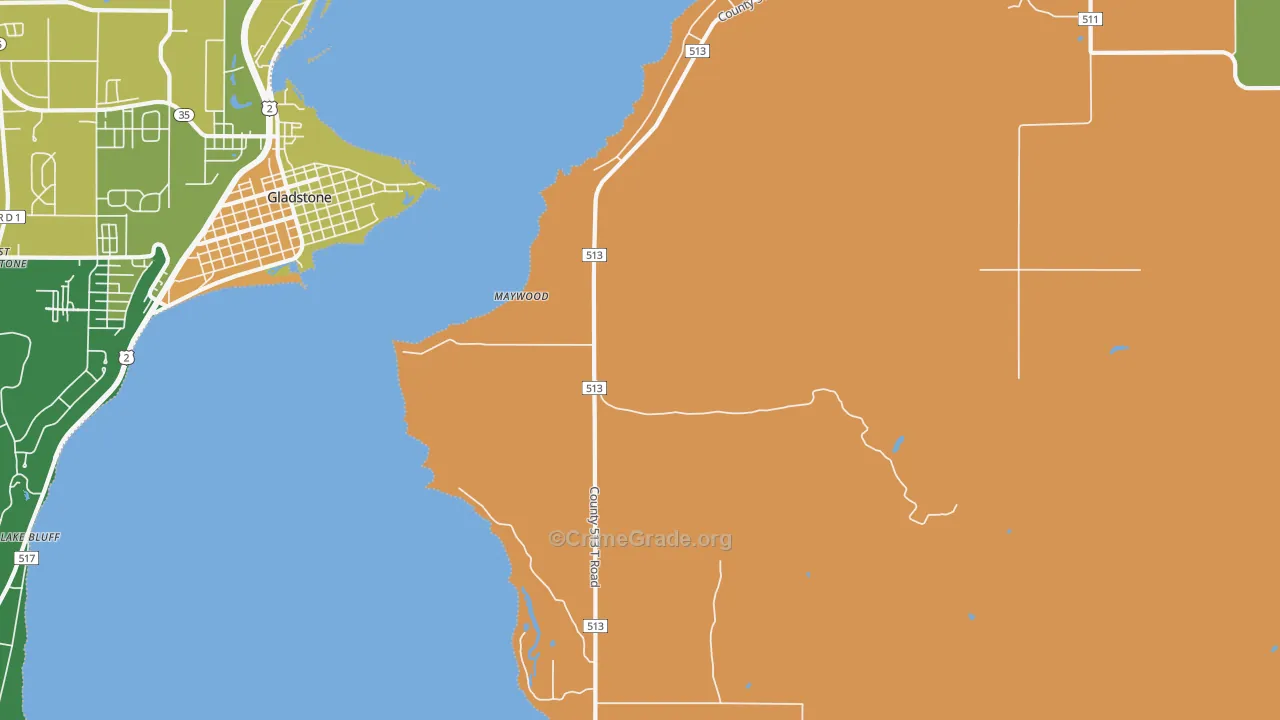 Maywood, MI Map of Assault Rates