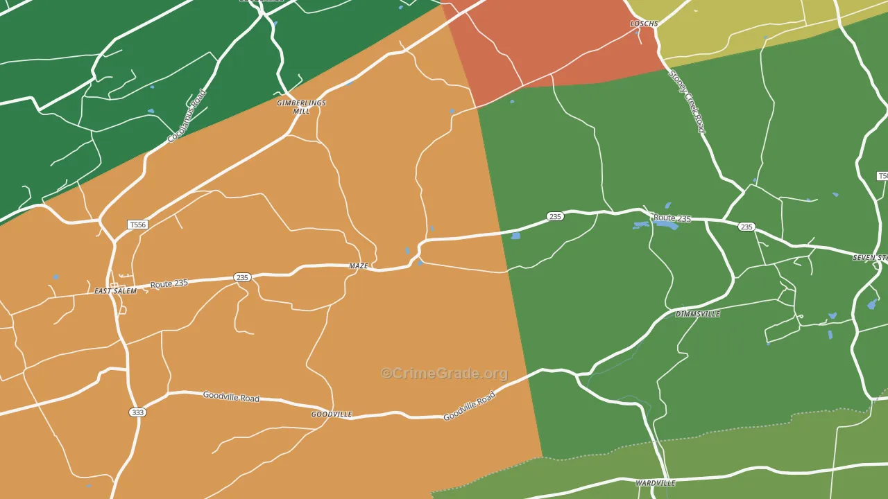 Maze, PA Map of Assault Rates