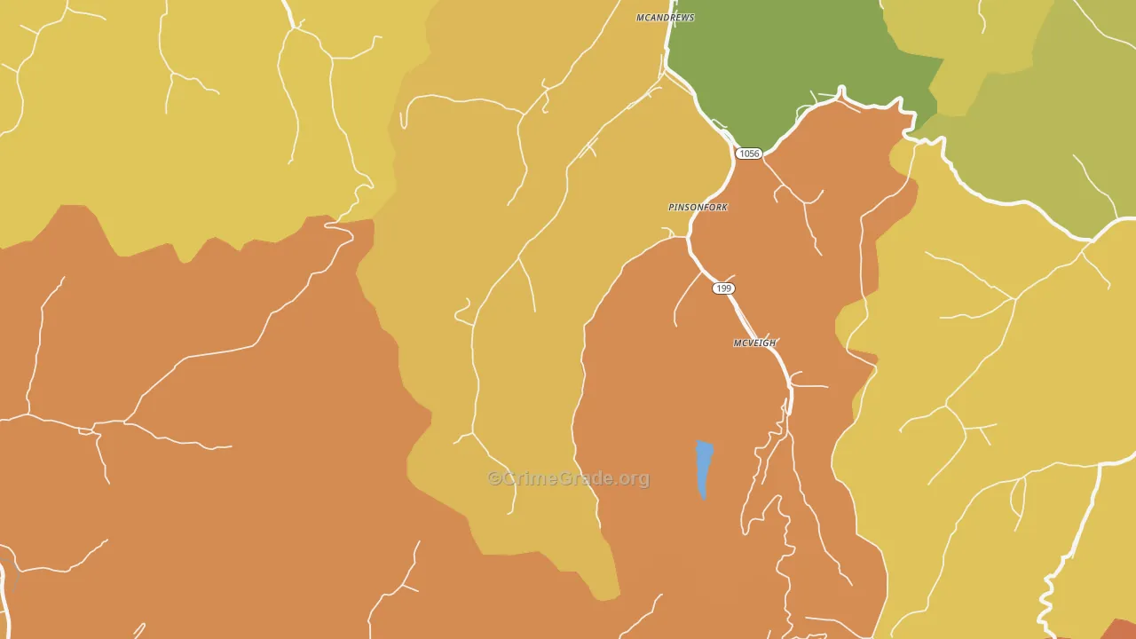 Mc Andrews, KY Map of Assault Rates
