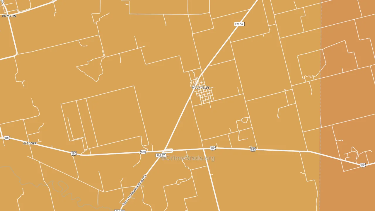 Mc Caulley, TX Map of Assault Rates