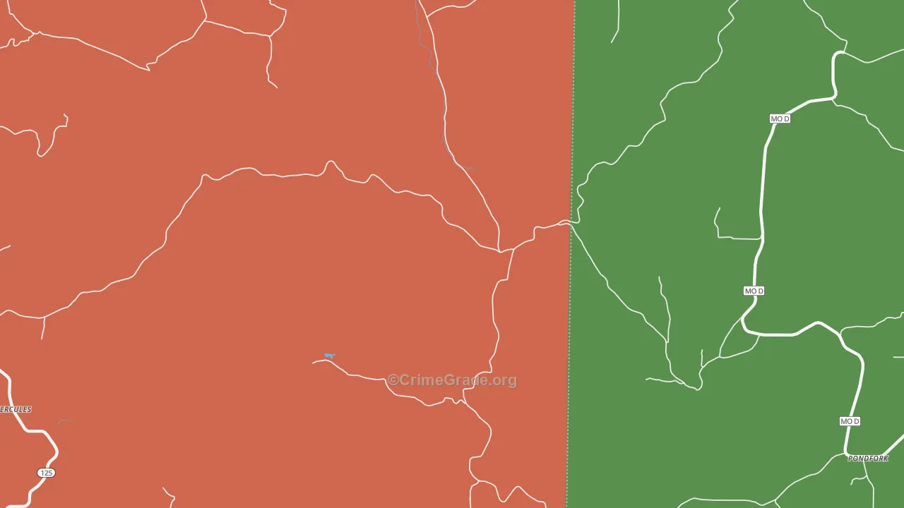 Mc Clurg, MO Map of Assault Rates
