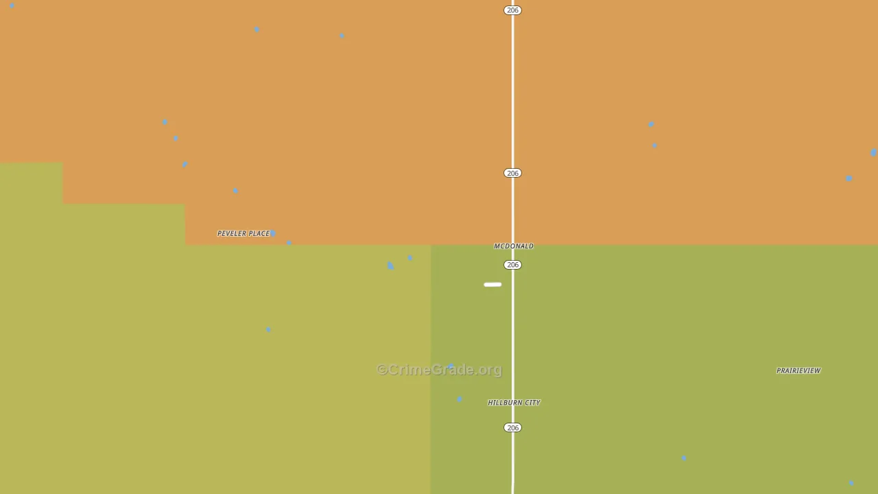 Mc Donald, NM Map of Assault Rates