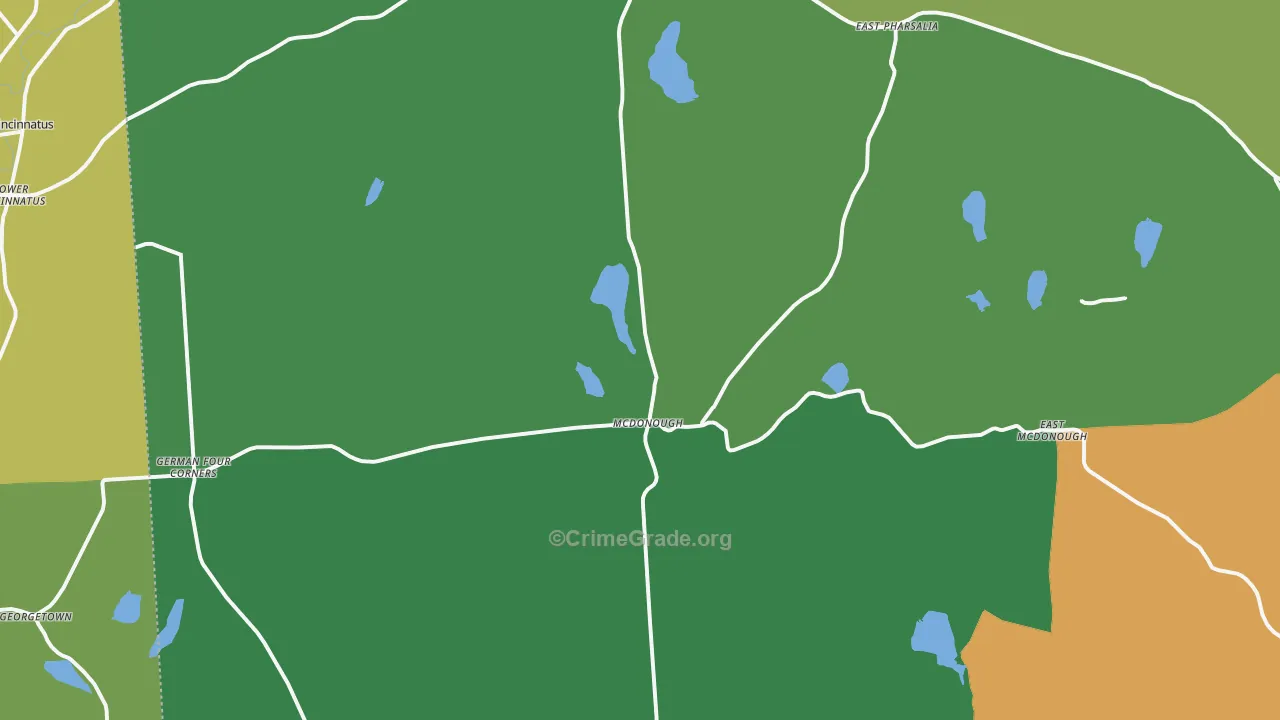 Mc Donough, NY Map of Assault Rates
