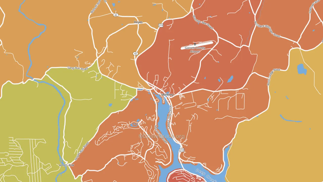 Mc Henry, MD Map of Assault Rates