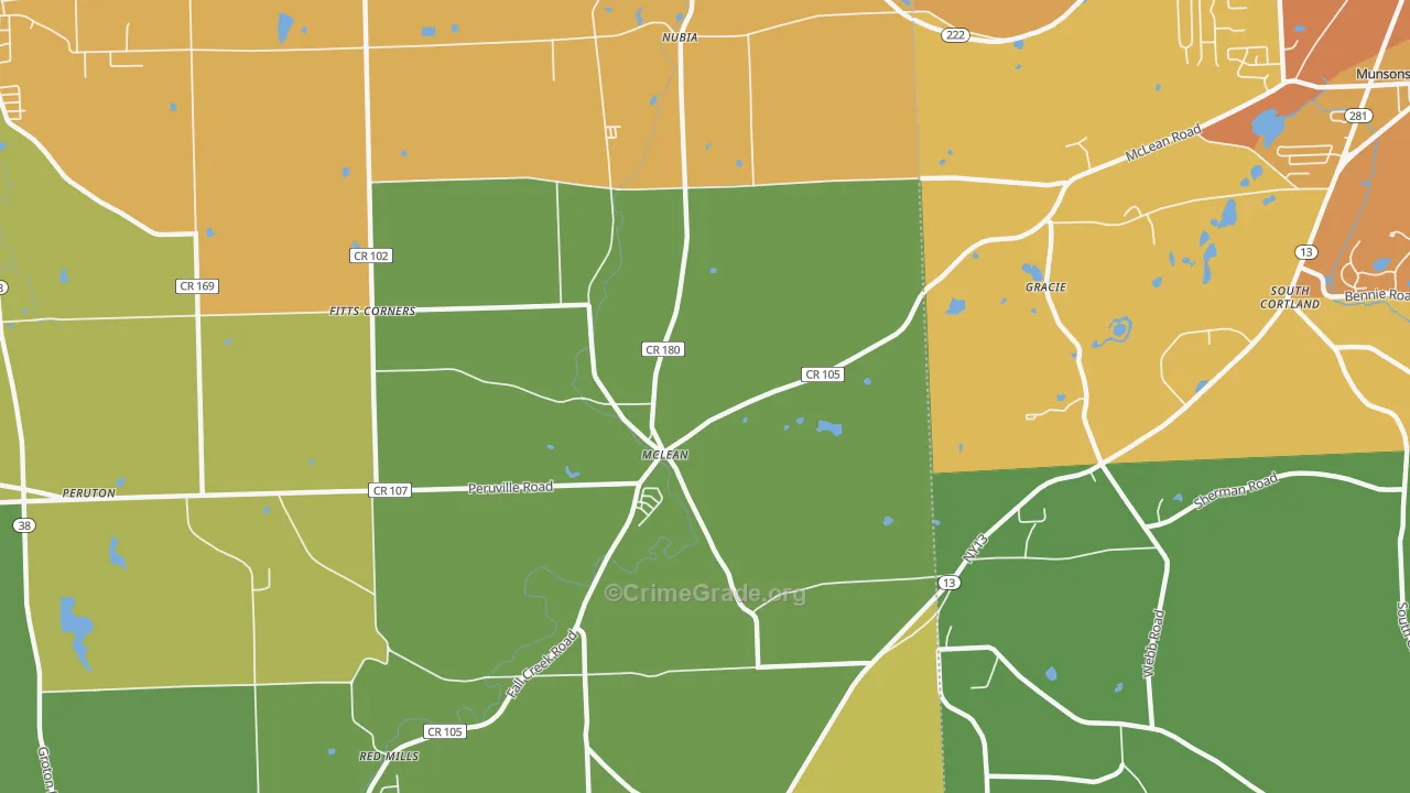 Mc Lean, NY Map of Assault Rates