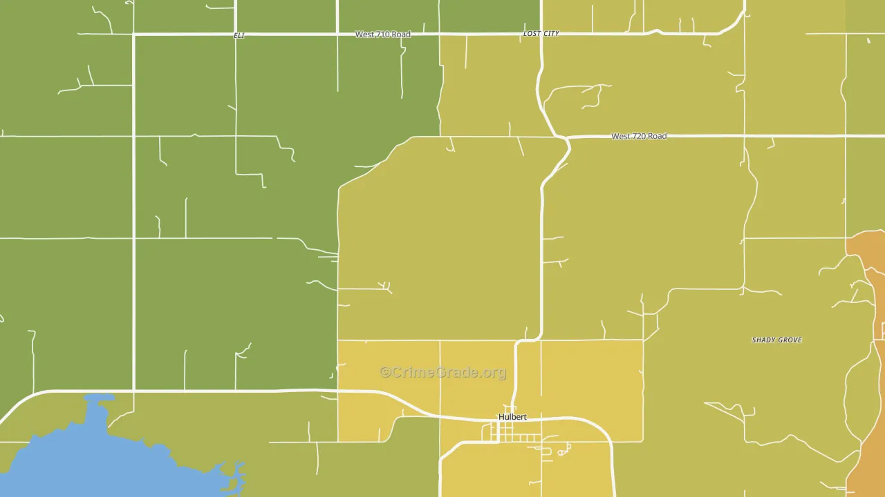 McBride, OK Map of Assault Rates