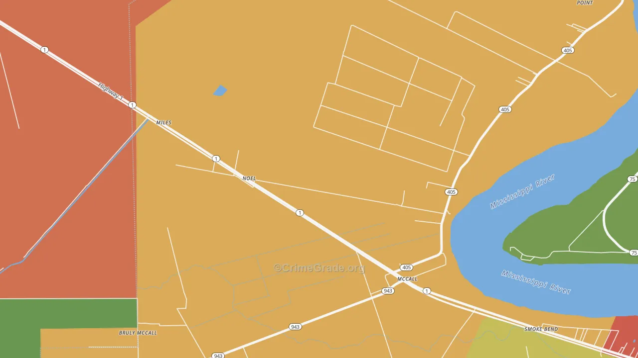 McCall, LA Map of Assault Rates