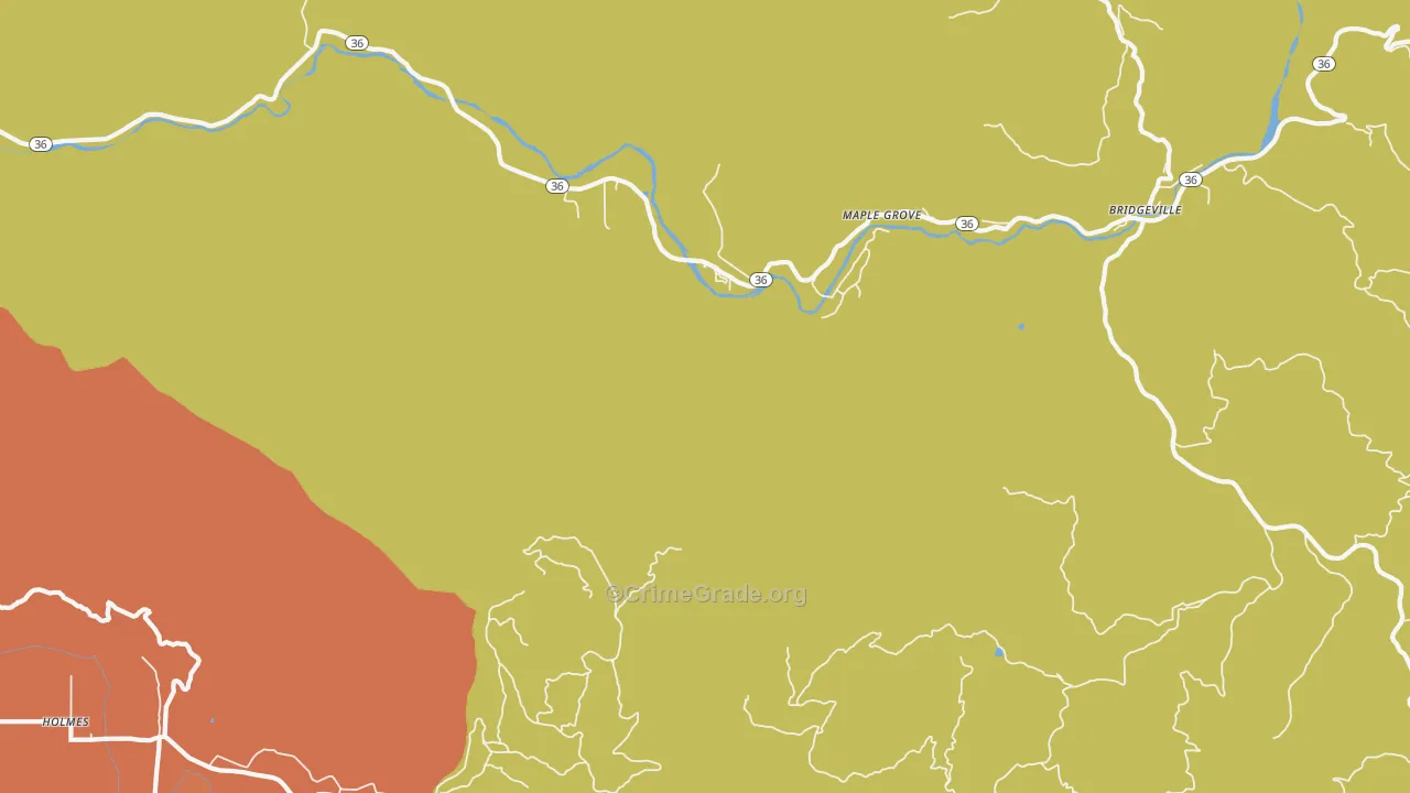 McCann, CA Map of Assault Rates