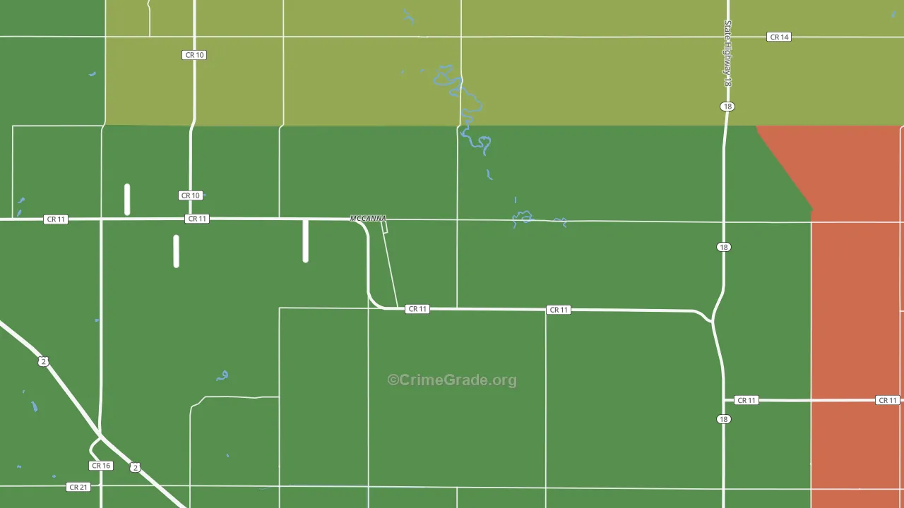 McCanna, ND Map of Assault Rates