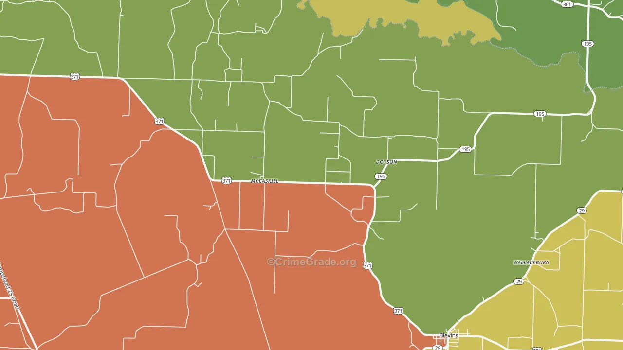 McCaskill, AR Map of Assault Rates