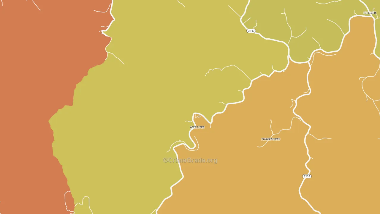 McClure, KY Map of Assault Rates