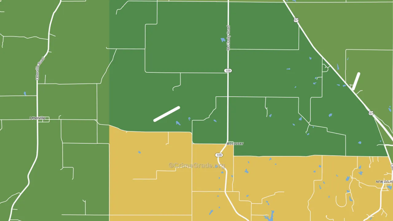 McClusky, IL Map of Assault Rates