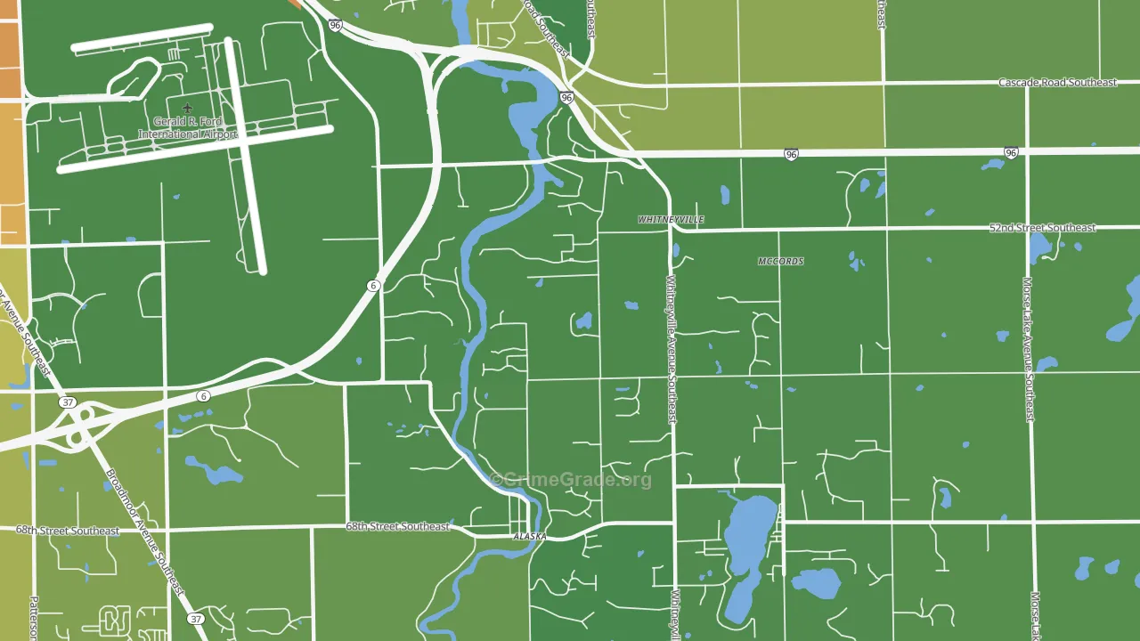 McCords, MI Map of Assault Rates