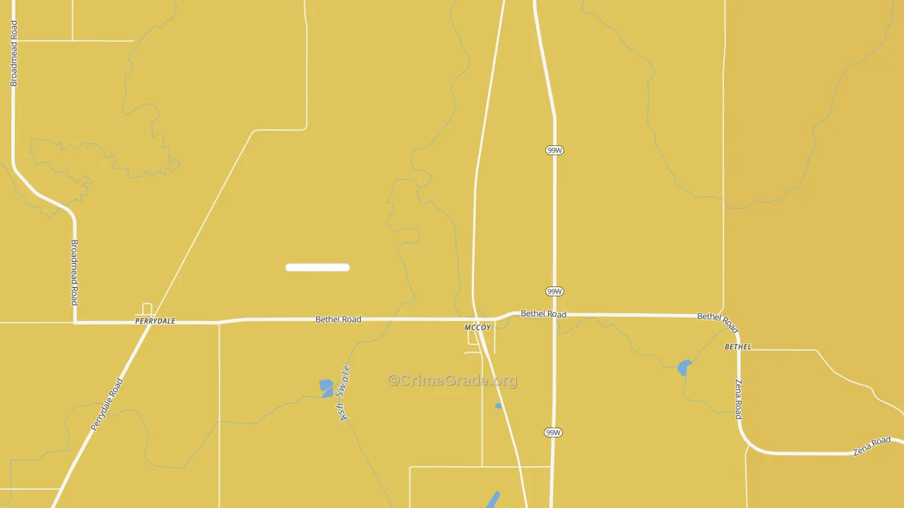 McCoy, OR Map of Assault Rates