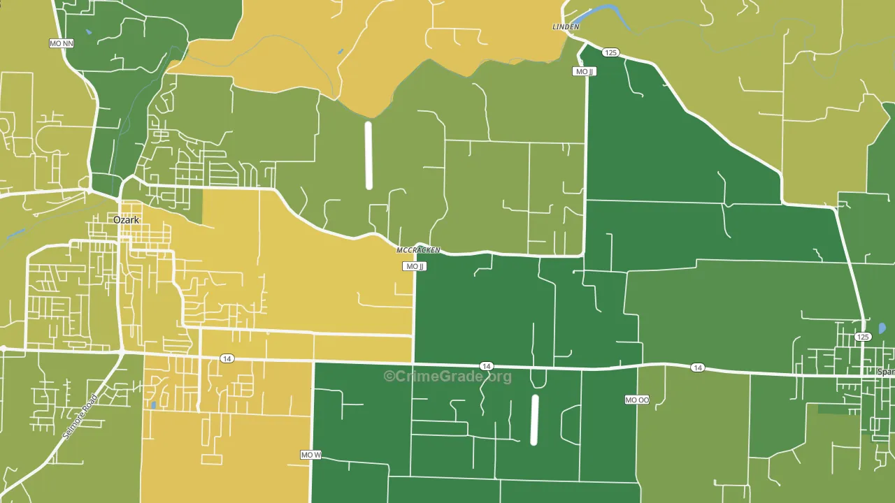 McCracken, MO Map of Assault Rates