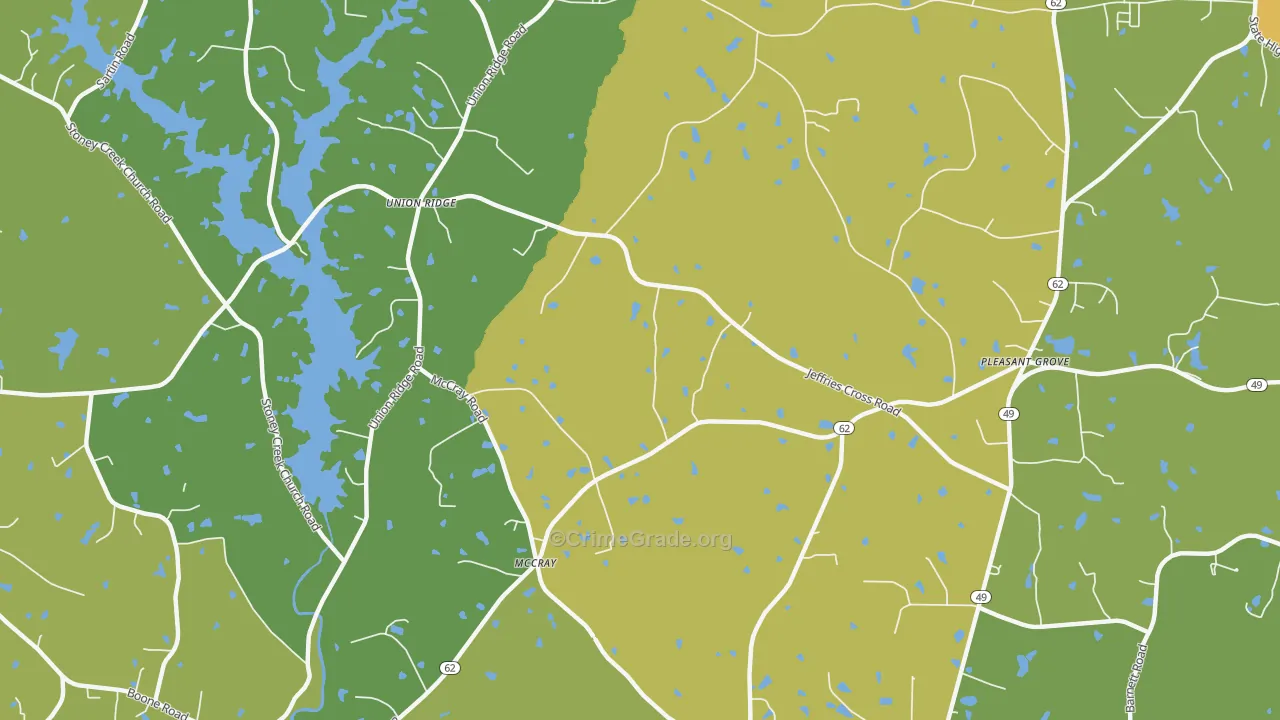 McCray, NC Map of Assault Rates