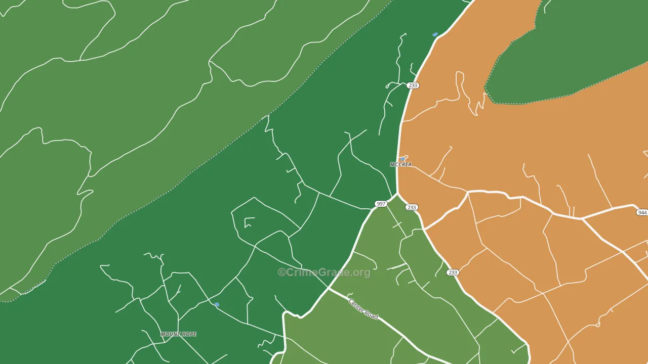 McCrea, PA Map of Assault Rates