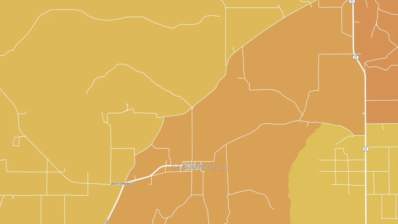 McCullough, AL Map of Assault Rates