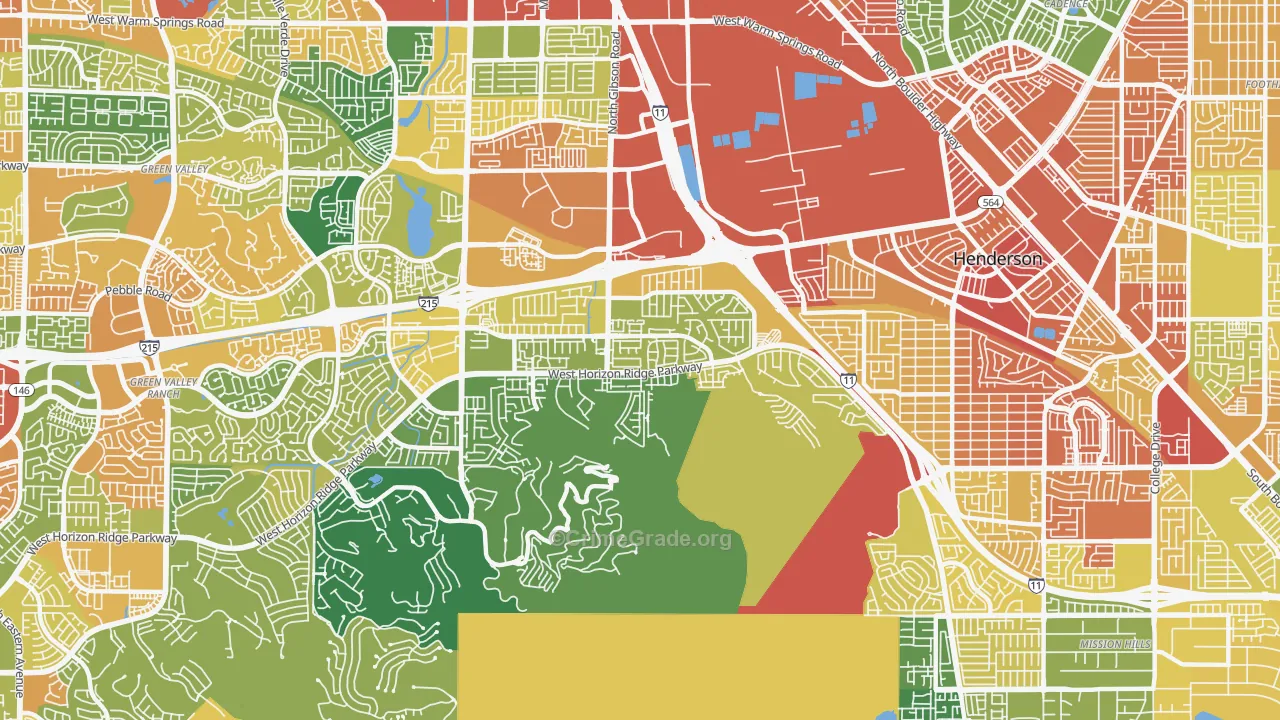 McCullough Hills, Henderson, NV Map of Assault Rates