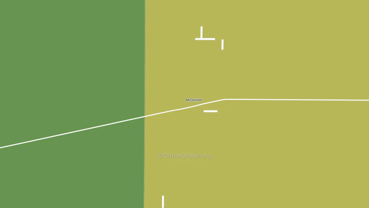 McDonald, KS Map of Assault Rates