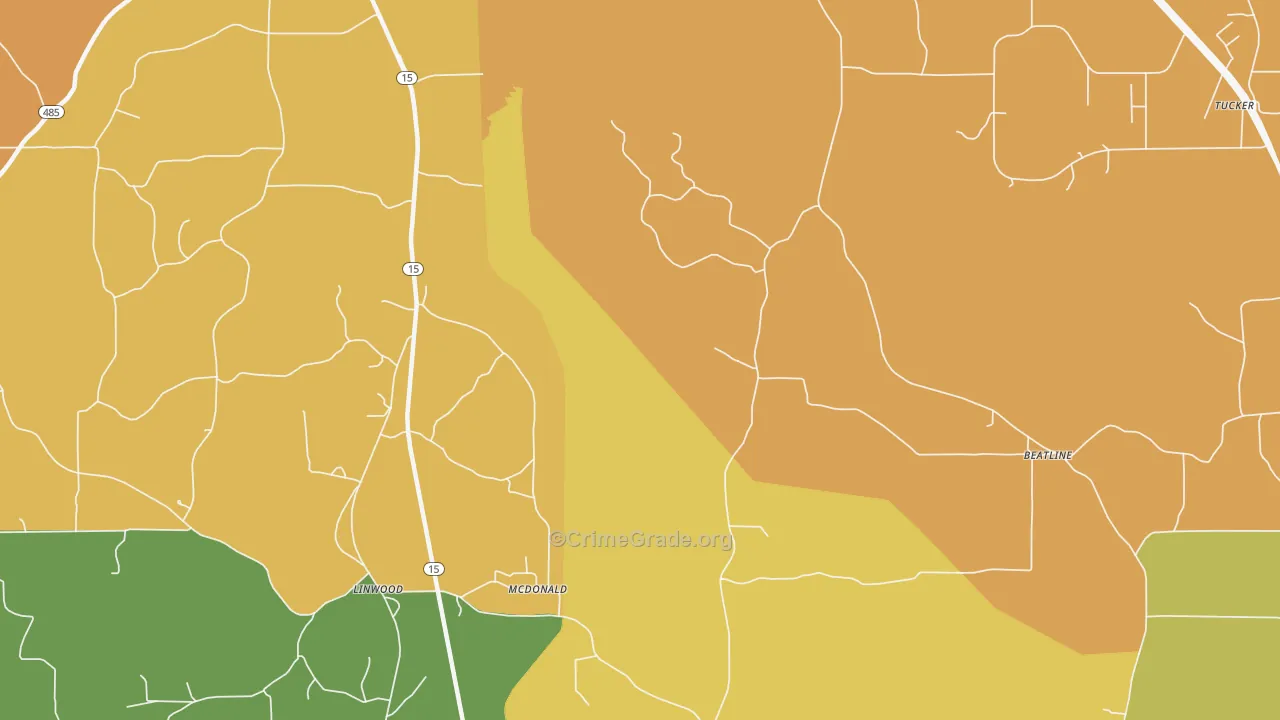 McDonald, MS Map of Assault Rates